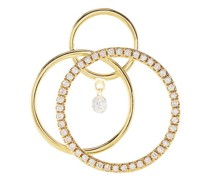 Mono-Ohrring Wirbel mit einem Diamanten