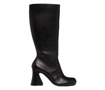 Lederstiefel mit Reißverschluss