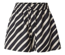 Gestreifte Seidenshorts