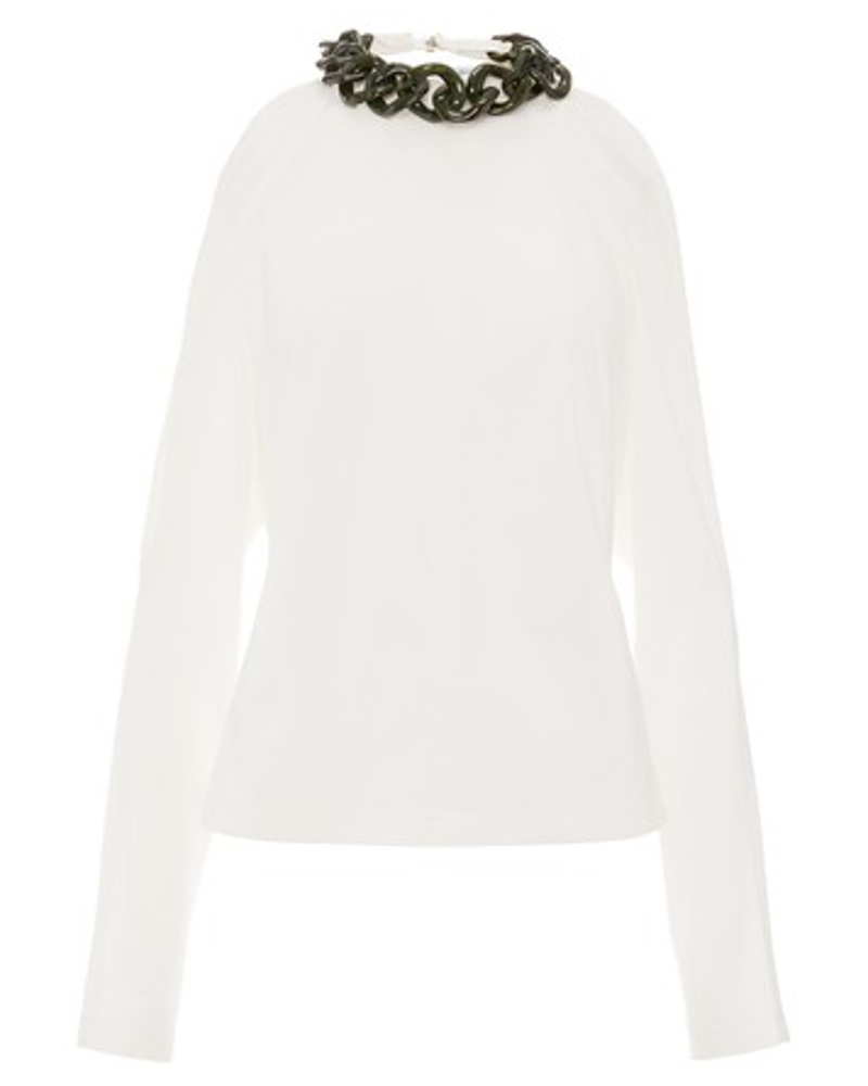 J.W.Anderson Damen Kettenglied-Top mit freier Schulter