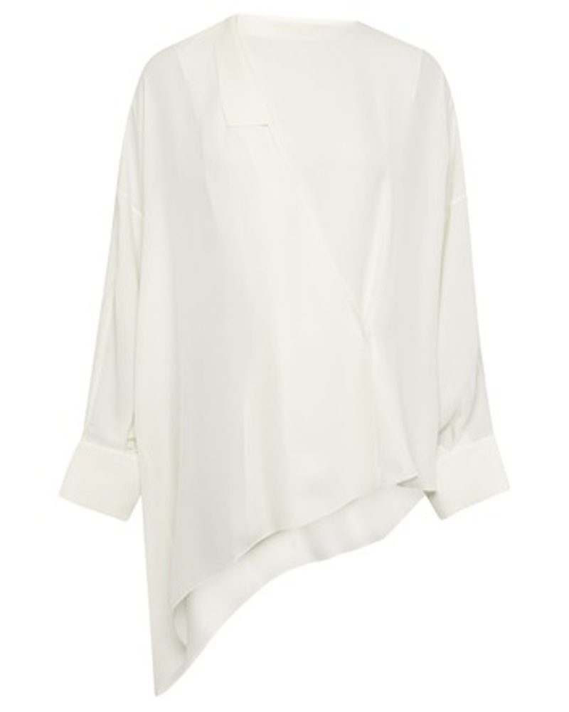 Tom Ford Damen Asymmetrische Bluse mit langen Ärmeln