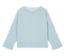 Strickpullover mit breitem Kragen
