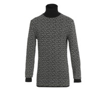 Zweifarbiger Wollpullover