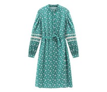 Langärmeliges Hemdkleid mit Print
