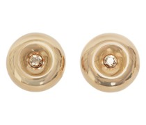 Bumper-Moon Crystal Stud Earrings