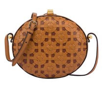 Zweifarbige ovale Clutch Braiding