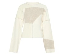 Taillierter Patchwork-Pullover
