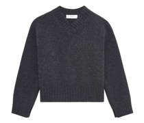 Bequemer Damenpullover mit V-Ausschnitt, Kaschmir