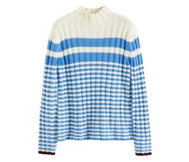 Pullover asu Wolle und Kaschmir mit Retro-Streifen