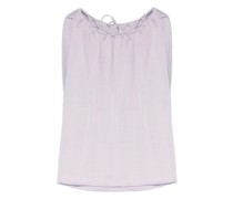 Ärmelloses Satin-Top mit verschließbarem Ausschnitt