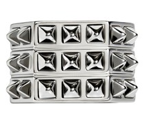 Dreireihiger Ring Rockaway mit Spitzen und in Silber