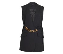 Ärmellose Jacke mit Metallkette
