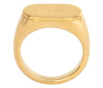 Celine Signet Ring Aus Messing Mit Gold-Finish