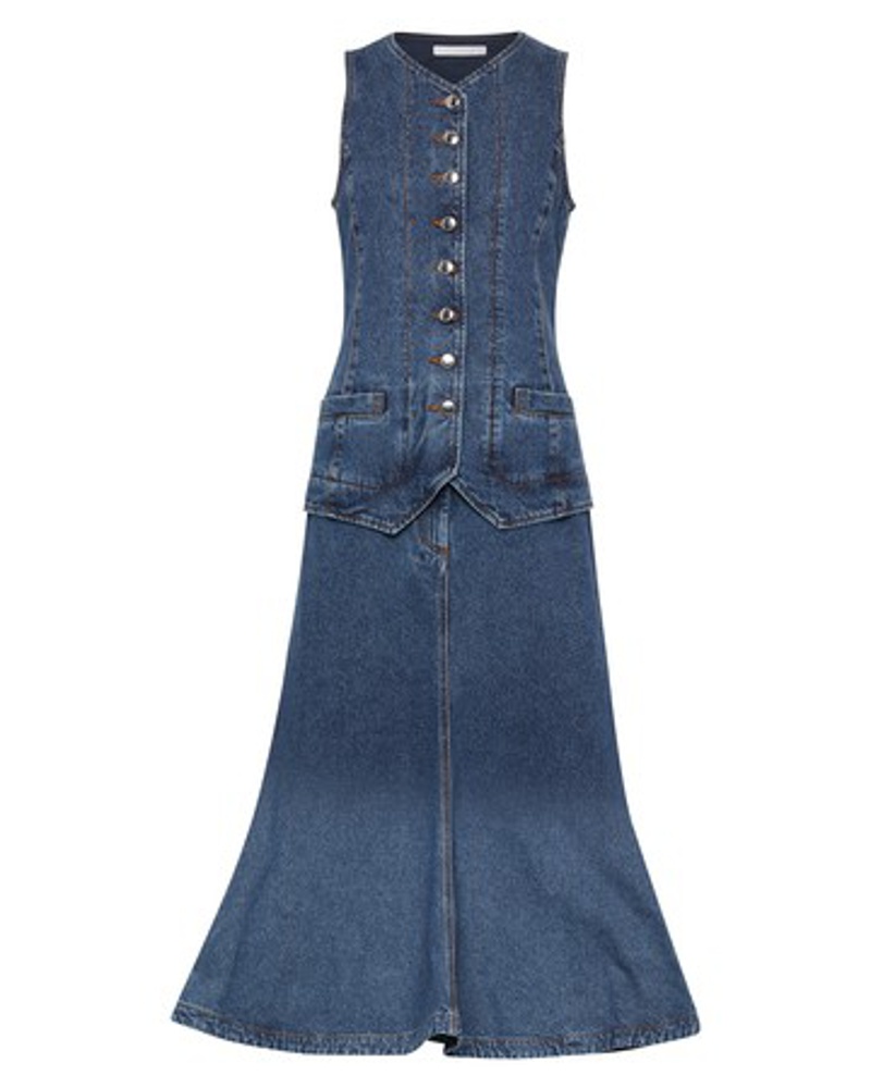 Chloé Damen Langes Jeanskleid
