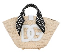 Kleine Strohtasche Kendra mit DG-Logo