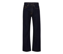 Raw-Jeans Loose Fit in Washed-Optik mit Logo