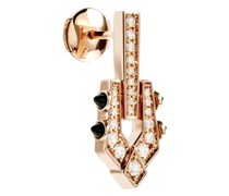 Ohrring Spike Diamanten, Roségold 18 Karat & schwarzer Achat