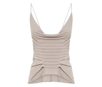 Tanktop mit Falten in Rippenbogen-Optik
