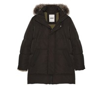 3/4-Daunenjacke mit Pelz