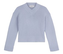 Bequemer Damenpullover mit V-Ausschnitt, Kaschmir