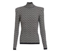 Strickpullover mit Balmain-Monogramm
