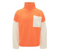 Rollkragenpullover mit Patch-Tasche