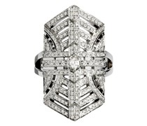 Silberring Stairway mit Diamanten