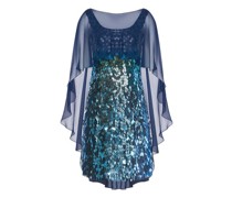 Minikleid mit Pailletten und Cape