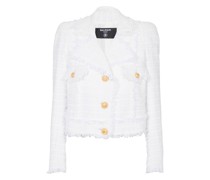 Kurze Tweedjacke mit Fransen