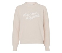Bequemer Pullover mit Handschrift Maison Kitsune