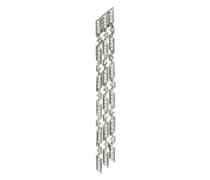 Dreireihiger Ohrring Anyway mit Diamanten und in Silber