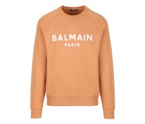 Sweatshirt mit aufgedrucktem Balmain-Logo