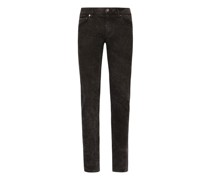Stretch-Jeans Skinny mit Marmor-Effekt