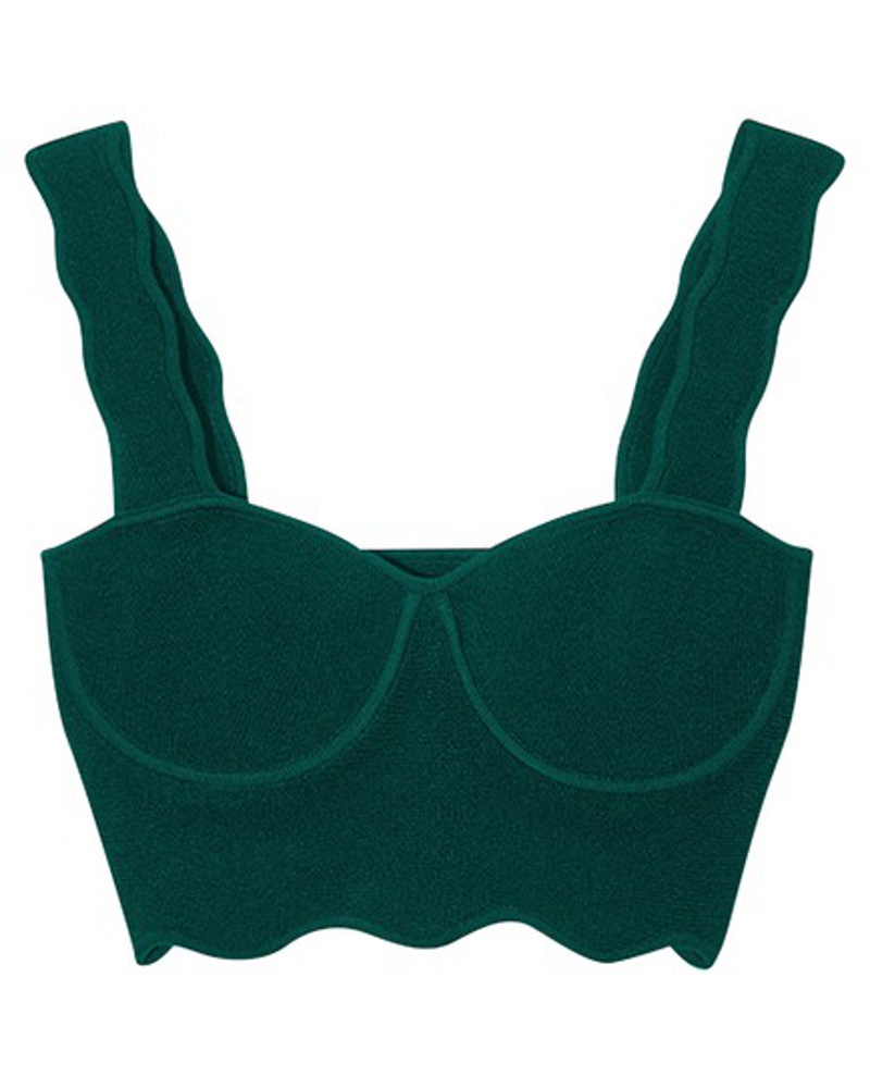GALVAN Damen Festoniertes Top Delia