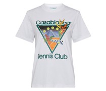 Bedrucktes T-Shirt mit Tennisclub-Icon