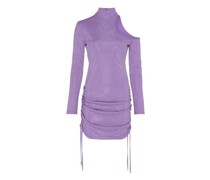 Jerseykleid mit freien Schultern und Raffung
