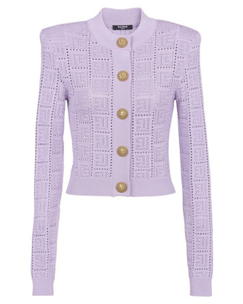 Balmain Damen Monogramm-Cardigan