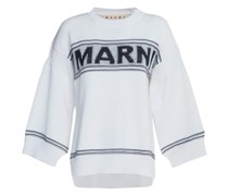 Baumwollpullover mit Logo