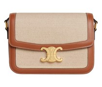 Classique Triomphe bag in textile and calfskin