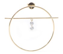Mono-Ohrring Fibule mit zwei Diamanten