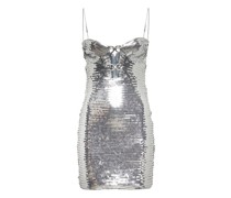 Kurzes Kleid mit doppeltem Metallring