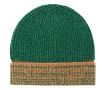 Herren-Beanie mit Farbverlauf-Stickfaden, Lammwolle