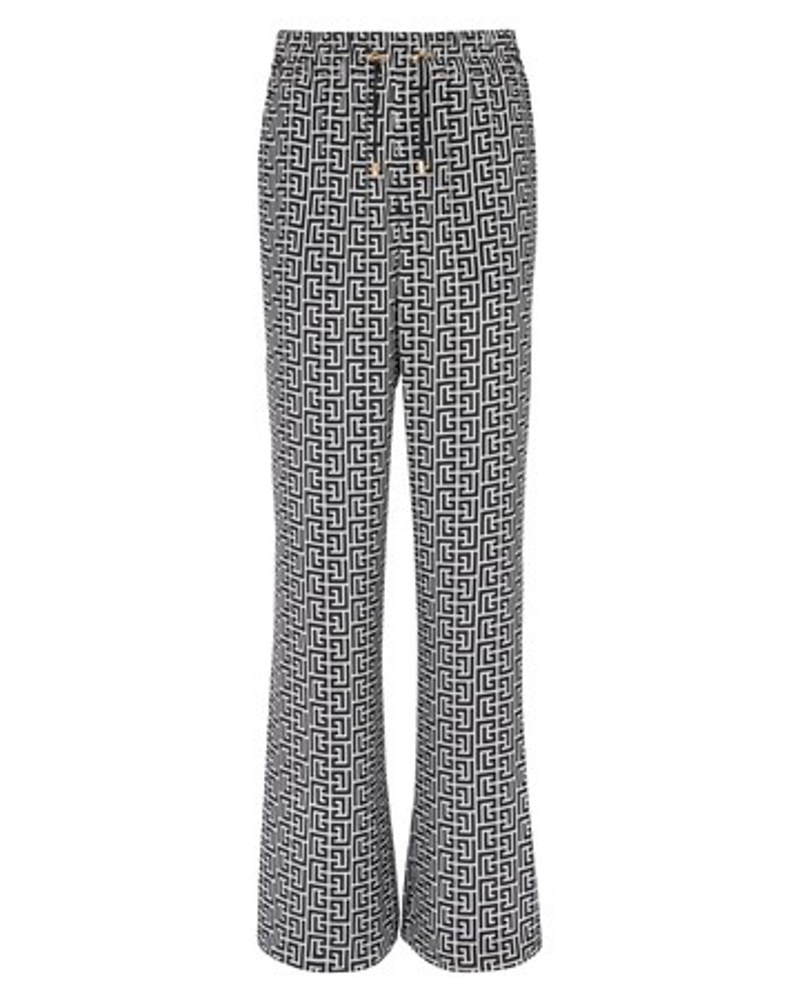 Balmain Damen Fließende Hose mit Monogramm