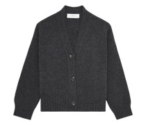 Kurzer, bequemer Damen-Cardigan, Kaschmir