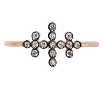 Ring mit drei Reihen Diamanten