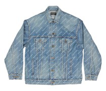 Allover-Logo-Denim-Jacke