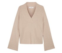 Feingerippter Pullover kragen
