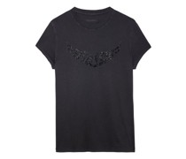 T-Shirt Walk Peace & Love Strass