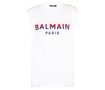 Beflocktes T-Shirt Balmain Paris