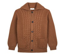 Strickjacke mit Kragen